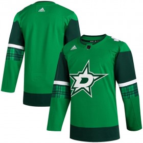 Män NHL Dallas Stars Tröjor Blank Adidas 2019-2020 St. Patrick's Day Authentic
